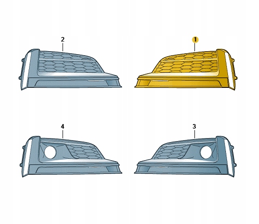 Купити Решітка заглушка бампер перед ліва audi a5 b9 aso