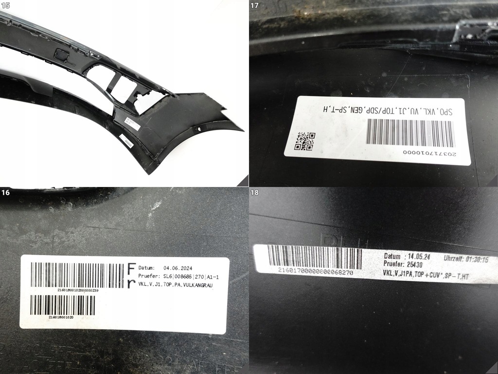 фото №13, Porsche taycan 9j1 turbo s lift 24- бампер бампер + спойлер накладка перед