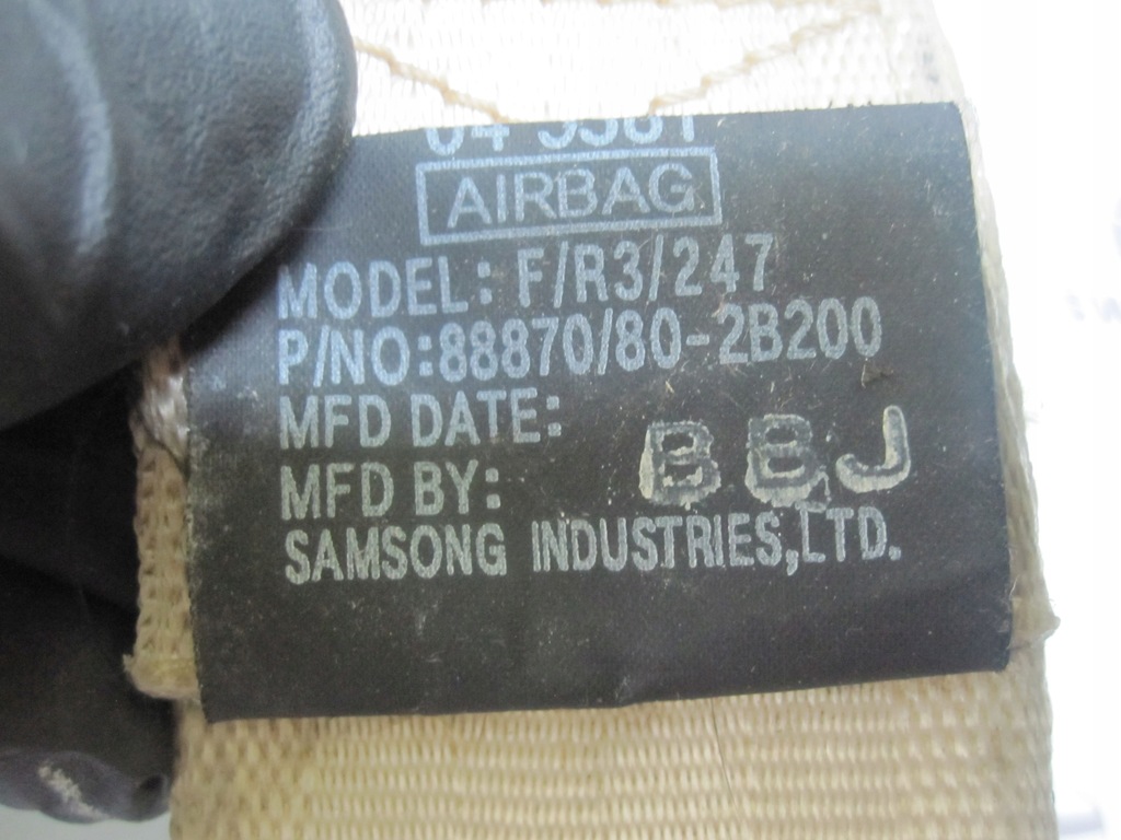 фото №9, Hyundai santa fe ii 06r pas безопасности правый перед 88880-2b200 051122a