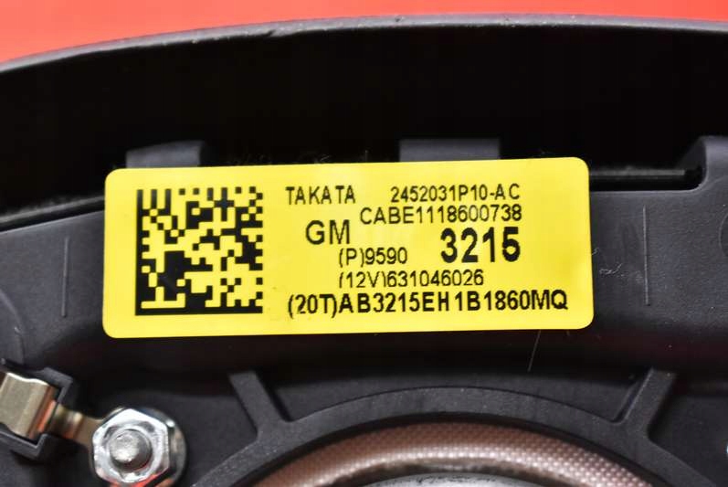 фото №8, Подушка безпеки подушка повітряна водія 95903215 chevrolet aveo t300 11-20