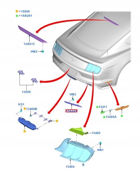фото №10, Відбивач задній лівий ford mustang mk6 15-17 5311033