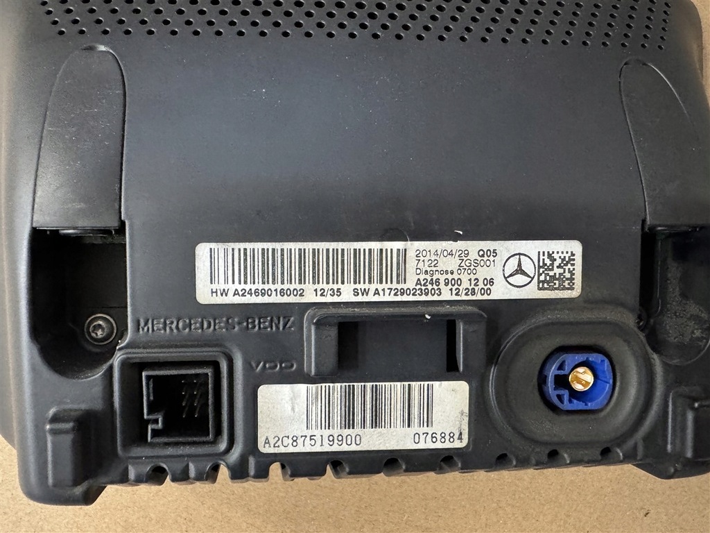 фото №8, Екран дисплей радіо a2469001206 mercedes a-klasse w176 w 176 12-18r