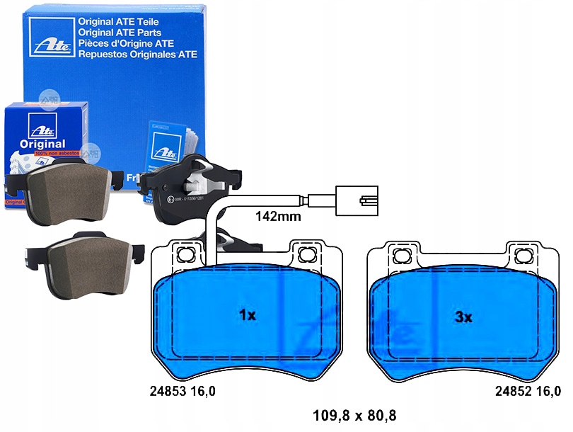 фото №1, Ate тормозные колодки тормозные alfa romeo 159 brera spider 1