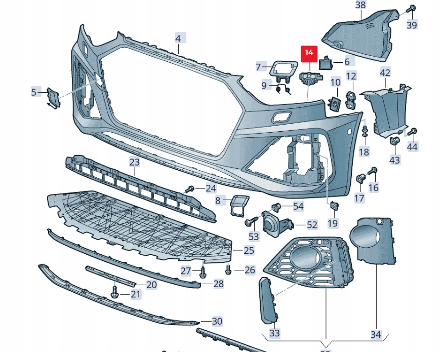 фото №11, Audi rs4 b9 передняя часть left парктроник держатель 8w0919267t oem