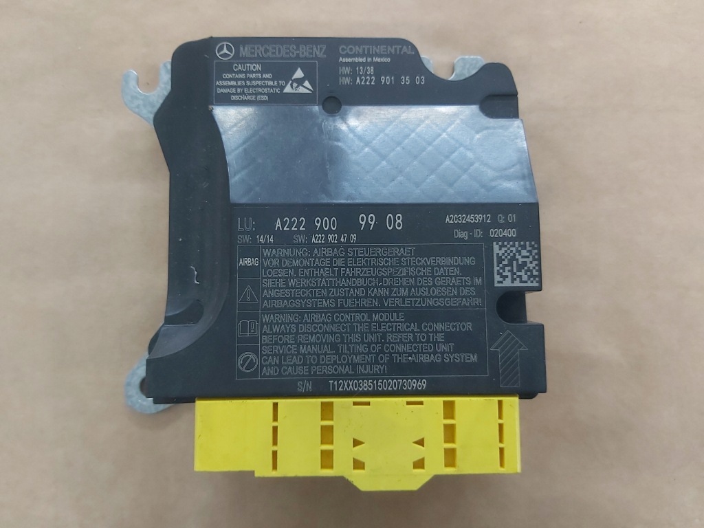 фото №1, Модуль датчик подушек подушка безопасности 2229009908 mercedes w222 оригинал!!