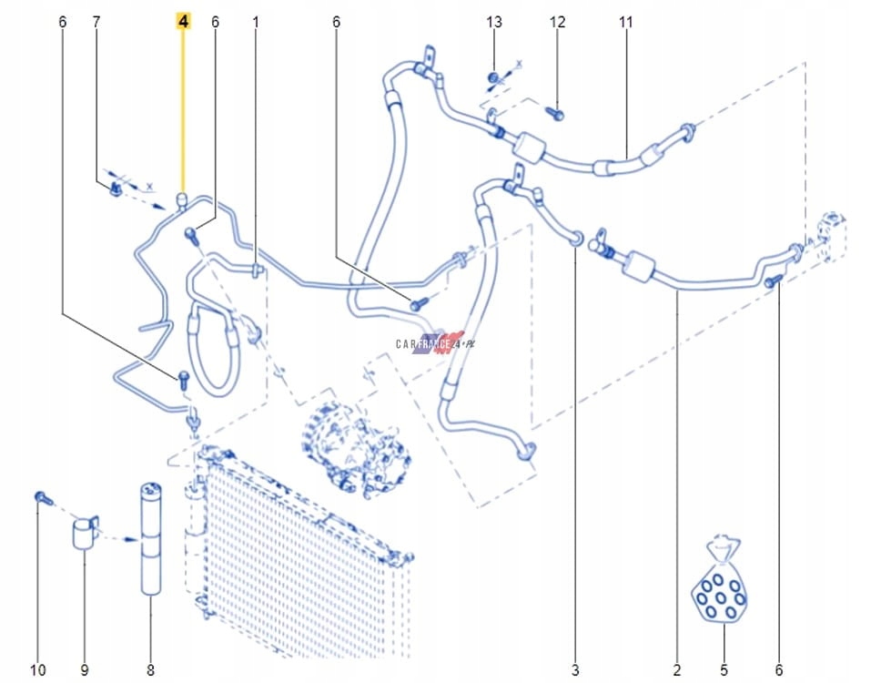 фото №2, 8200422125 renault шланг кондиционера r clio iii