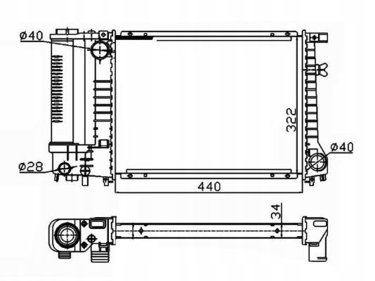 Купити Радіатор двигуна економії class nrf 53426a