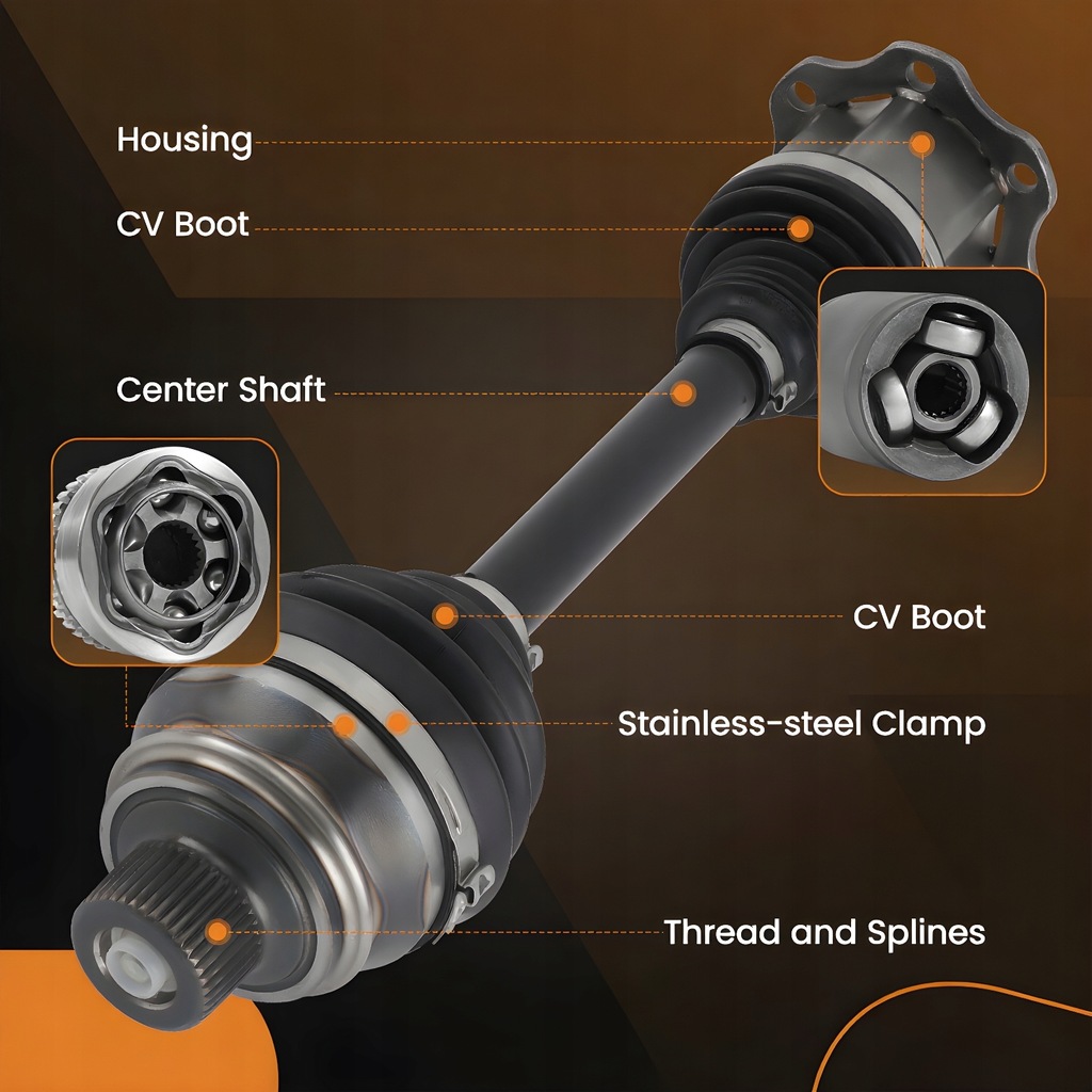 фото №15, Привідний вал передня ліва права wał привідний 4g0407271f audi a6 a7 a8