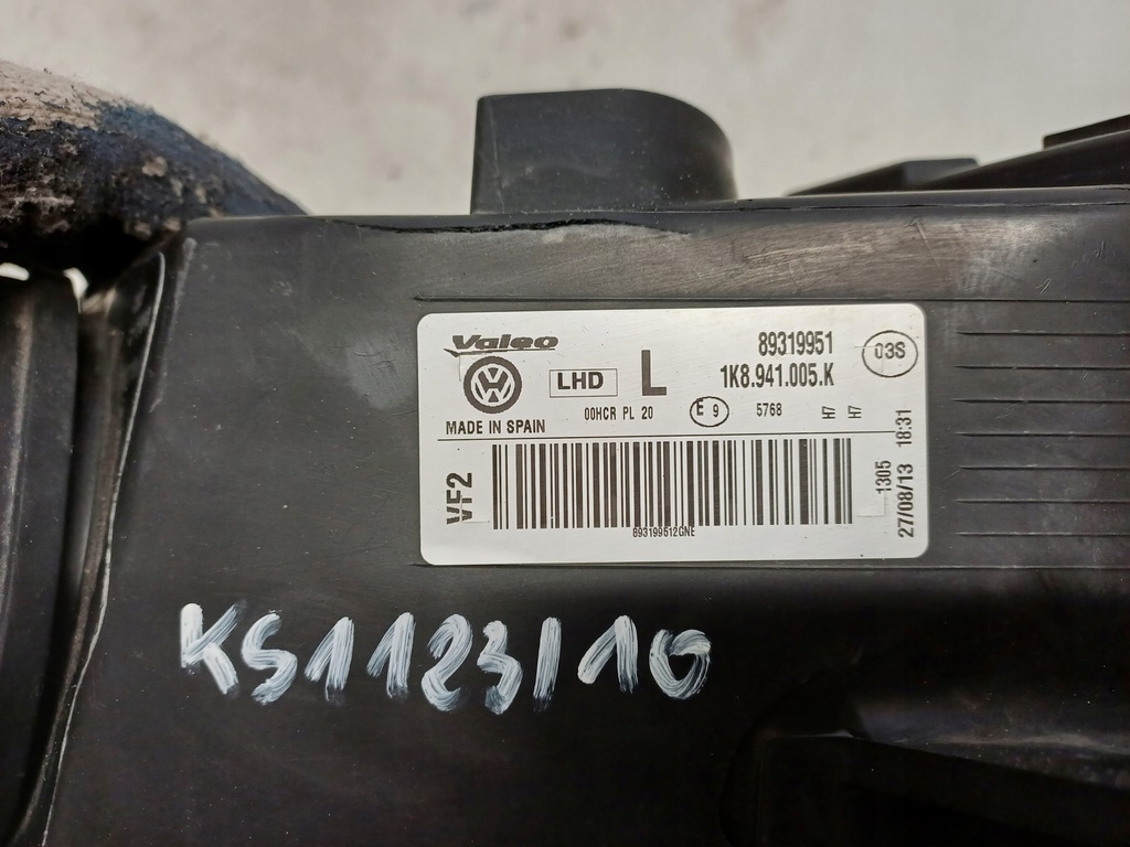 фото №11, Vw scirocco 08- лампа ліва перед 1k8941005k