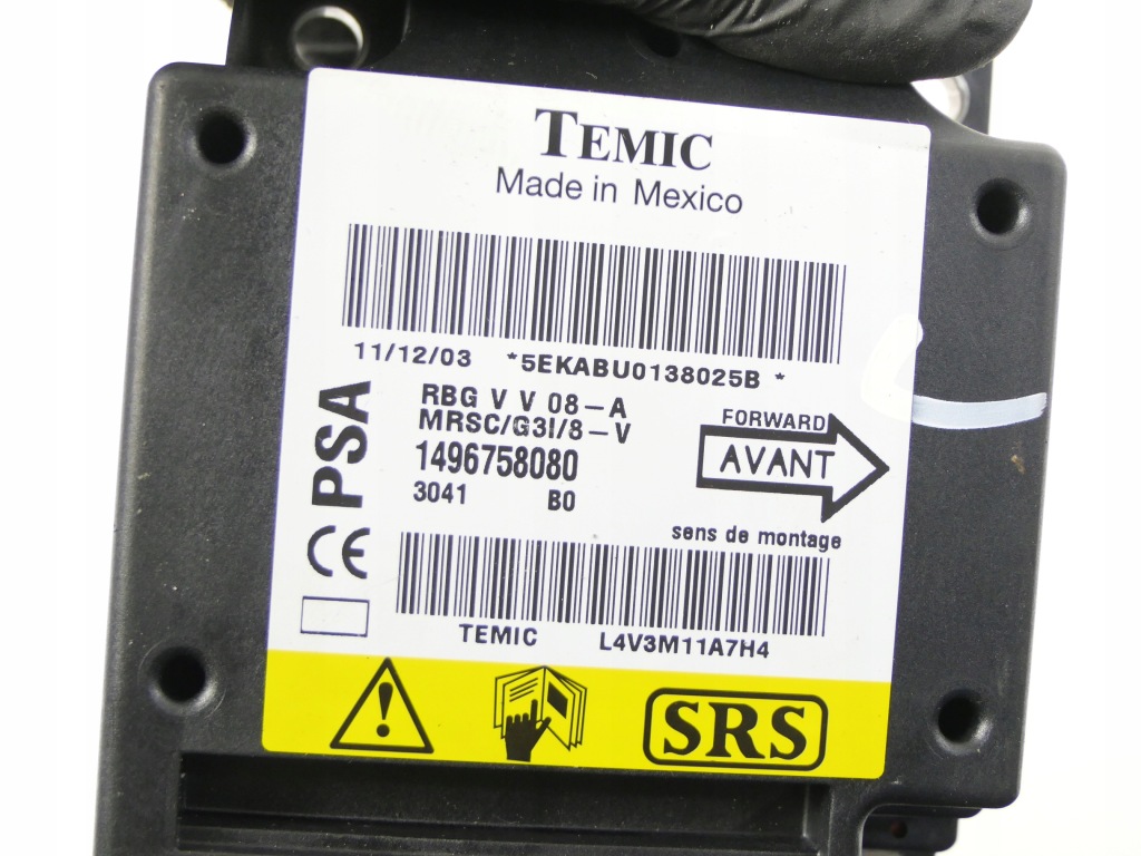 фото №7, Модуль датчик подушка безпеки подушок повітряних peugeot 807 02-14r. 04r