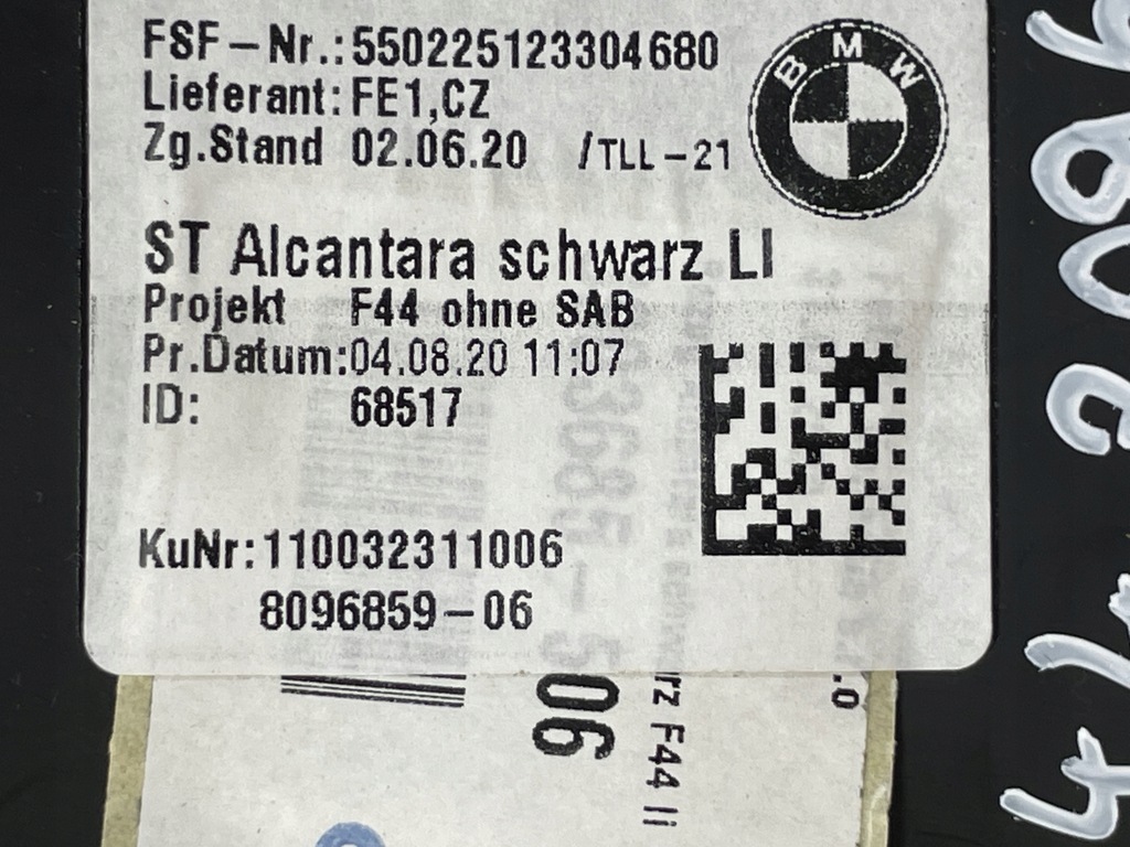 фото №10, Bmw f44 обшивка захист корпус оббивка стійка ліва 8096859