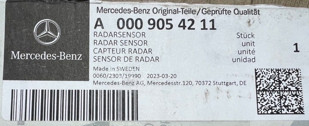 Mercedes gle w167 радар acc distronic датчик a0009054211 Доставка
