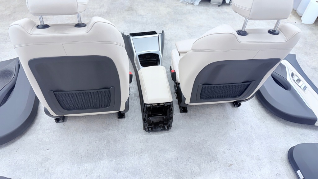 фото №11, Bmw g21 сидіння заднє сидіння обшивки m-pakiet шкіра uk kombi oyster з підігрівом