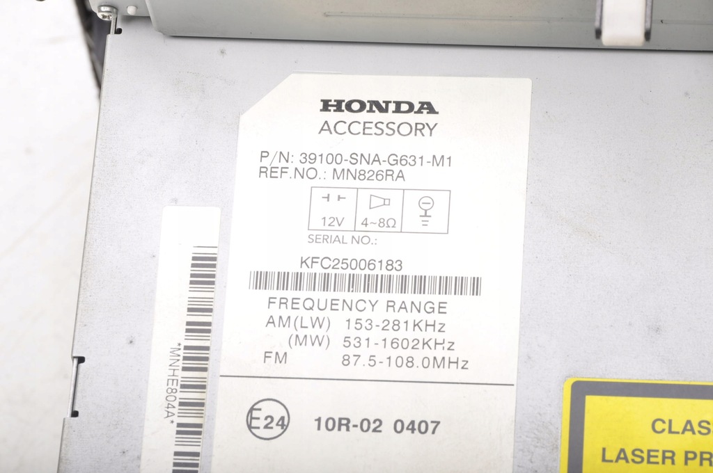 фото №8, Honda civic viii радио cd 39100-sna-g631-m1