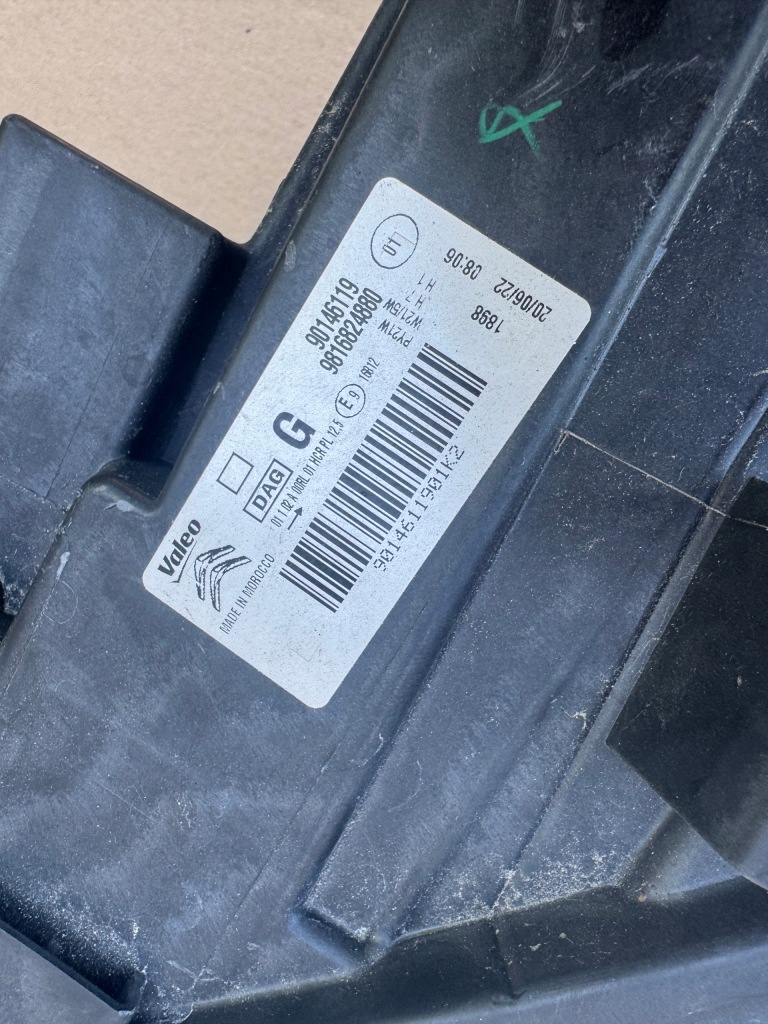 Citroen berlingo iv 4 18- - лампа левый левая перед передняя 9816824880 Доставка