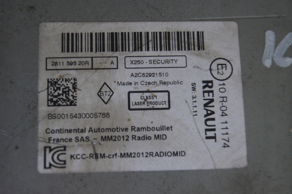 фото №4, Радіо блютуз cd renault kangoo 281159520r