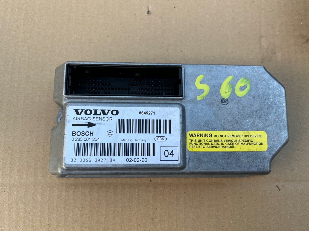 фото №1, Датчик модуль подушка безпеки volvo s60 1999-2004 0285001254