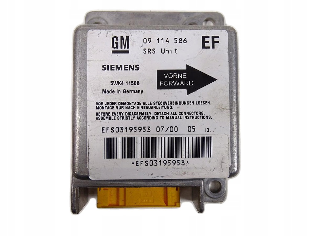 фото №1, Модуль датчик подушок подушка безпеки opel tigra a 94-2000