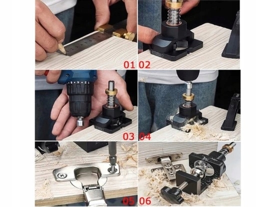 фото №11, Szablon do сверление отверстий pod петли 35mm