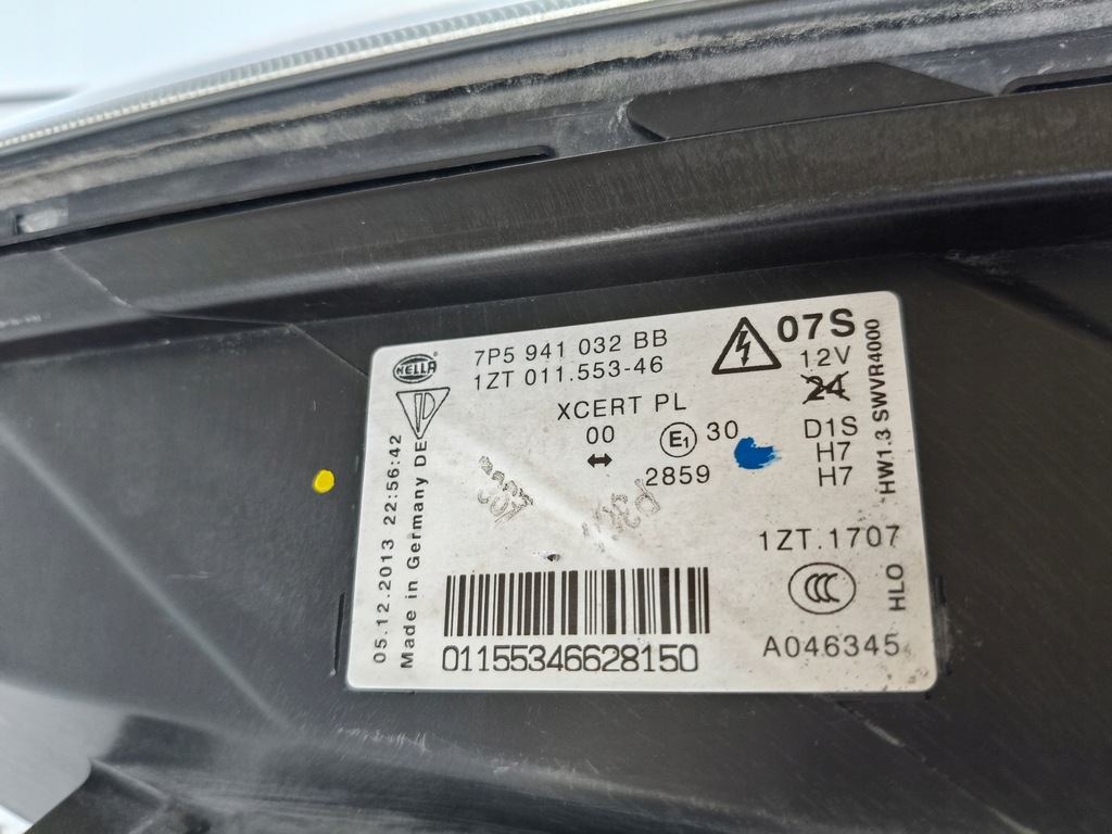 фото №9, Лампа права фара porsche cayenne gts 7p5 10-14 ксенон led поворотний