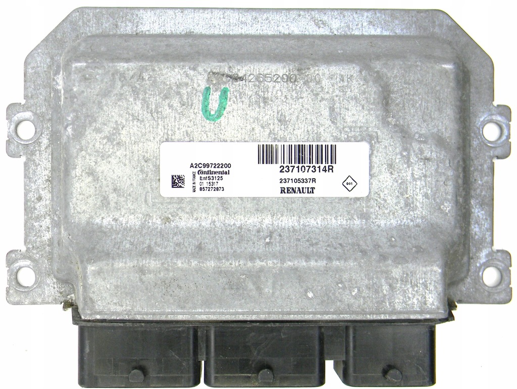 фото №1, 237105337r a2c99722200 renault бортовой компьютер блок управления двигателя