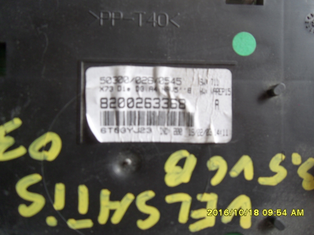 фото №2, Лічильник прилади renault vel satis 8200263368