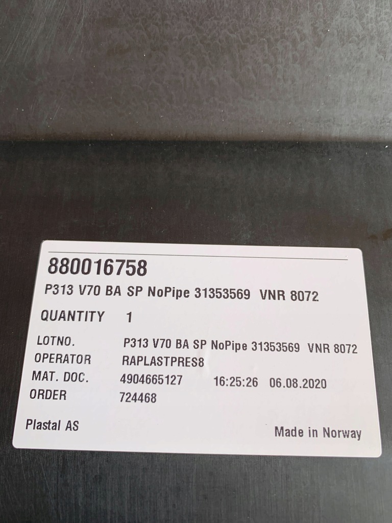 фото №6, Спойлер диффузор бампер задняя задний volvo v70 iii 12r fl pdc 31353569 04.25