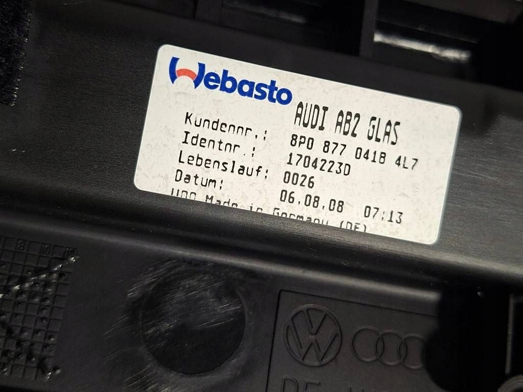 фото №13, Audi a3 s3 8p скло дах панорамного 8p0877041b люк