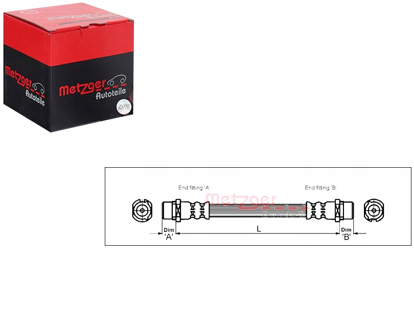 фото №1, Metzger 4112824 шланг тормозной гибкий