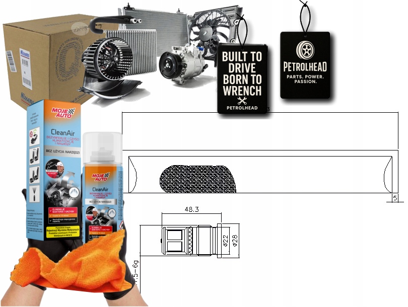 фото №1, Осушитель кондиционера acura tlx honda accord ix accor #petrolhead pro+ kit9