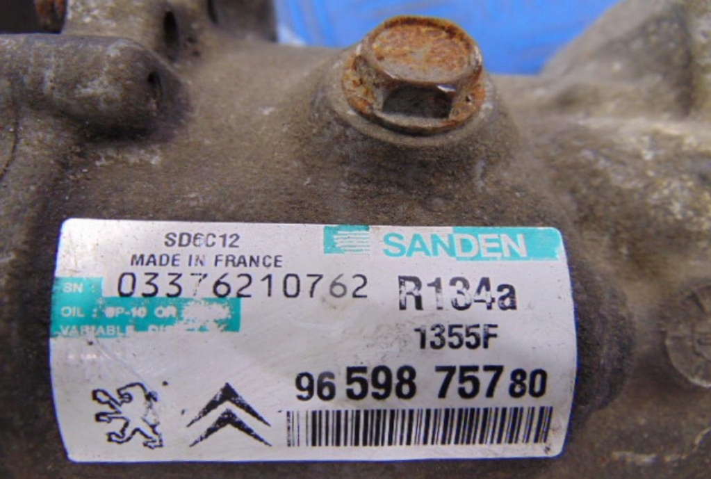 фото №6, Peugeot 207 1.6 16v компресор кондиціонера 9659875780