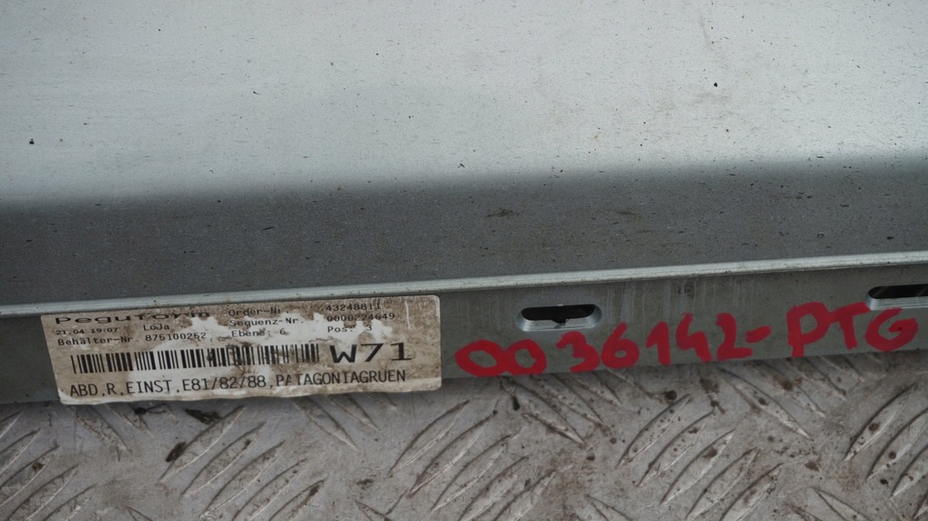 фото №10, Bmw 1 e81 накладка поріг правий patagoniagruen