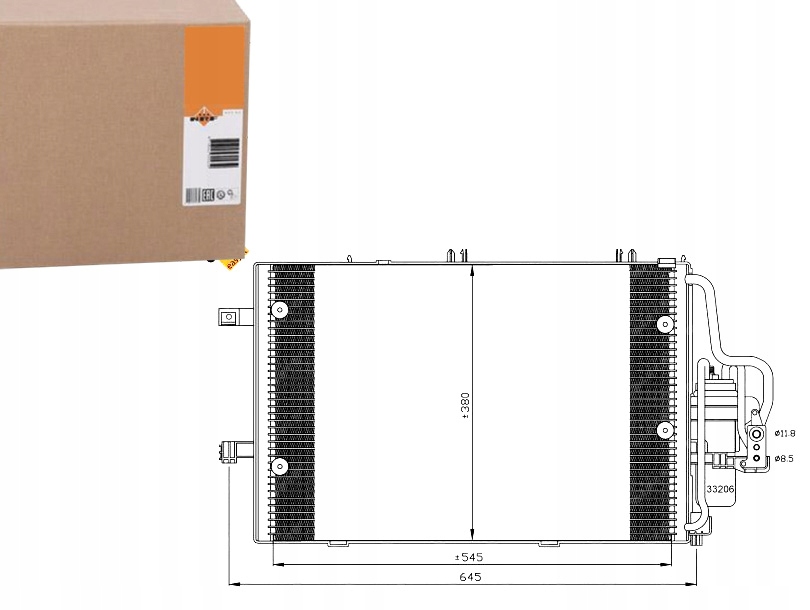 фото №1, Конденсатор кондиціонера opel corsa c nrf