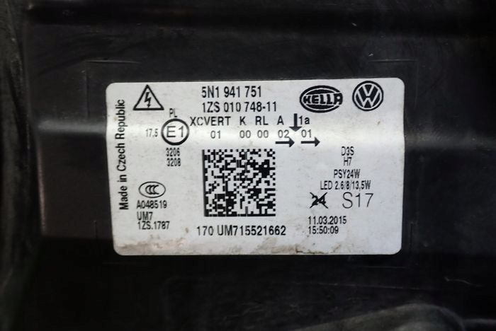 Купить Vw tiguan ксенон led рестайлинг  12- фара левый лампа левая 5n1941751