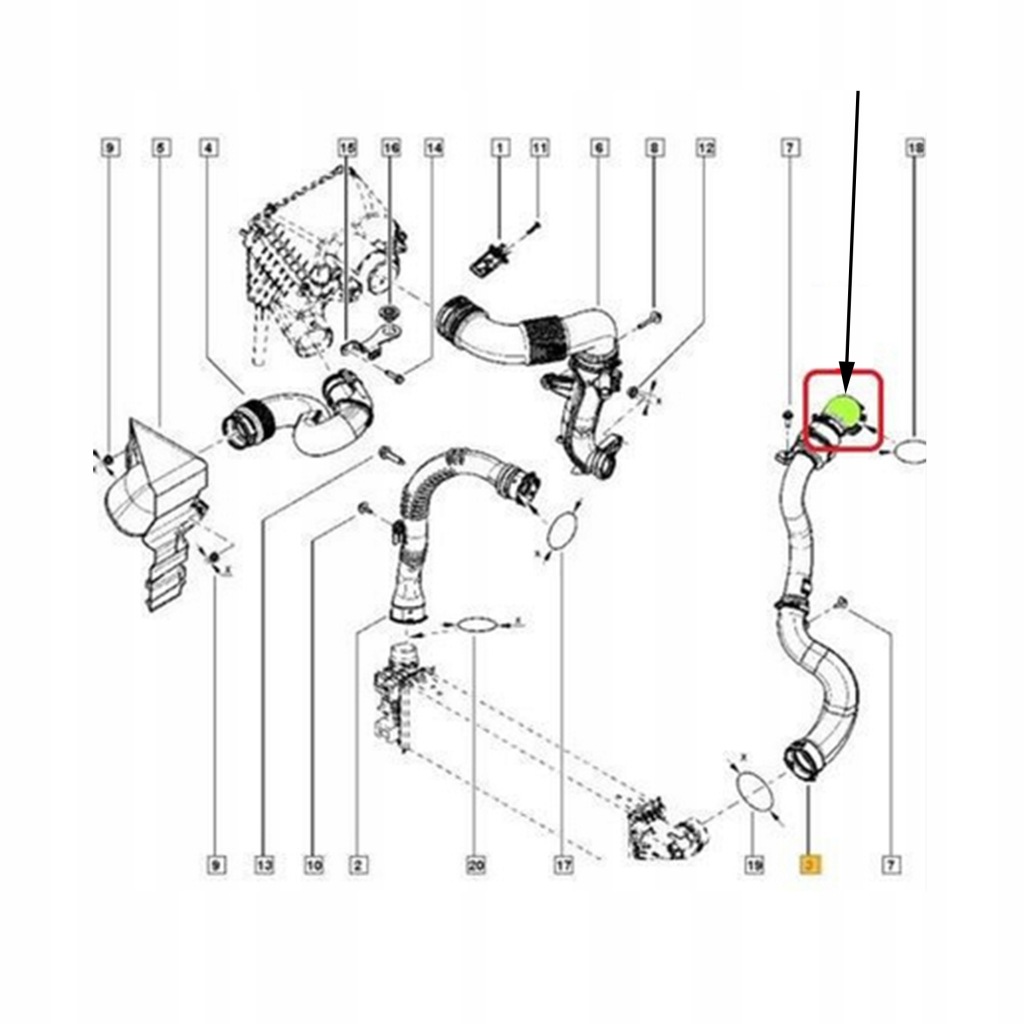 фото №2, Шланг труба wąż турбіни vivaro trafic 1.6 cdti