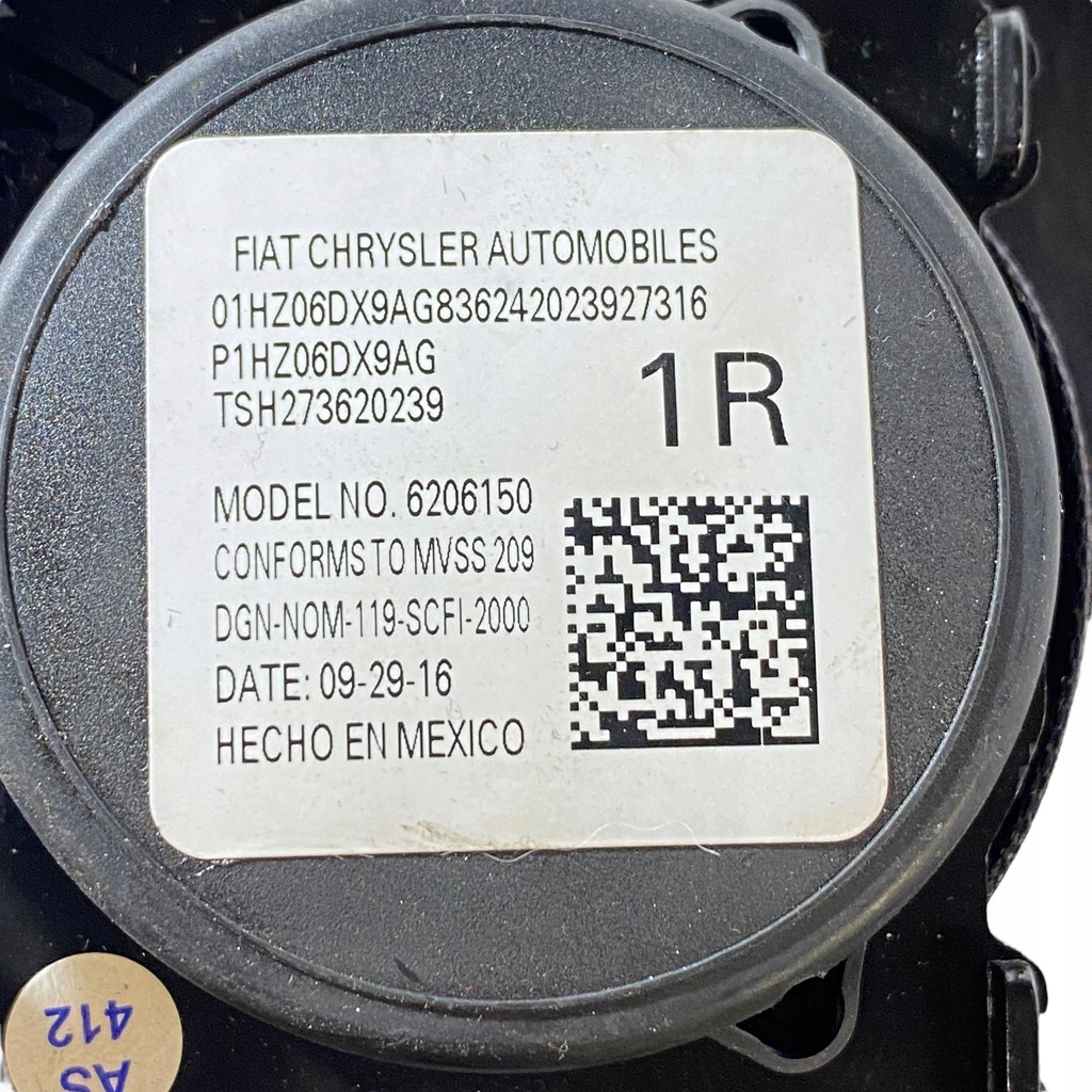 фото №9, Dodge charger 2017 правая сторона pas безопасности сиденье передний