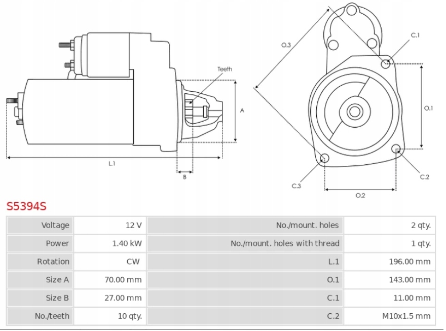 Стартер до dodge fiat jeep s5394s as-pl Доставка