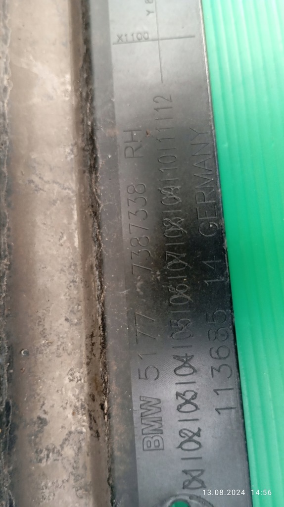 фото №12, Молдинг порог правая bmw 5 g30 g31 7387338