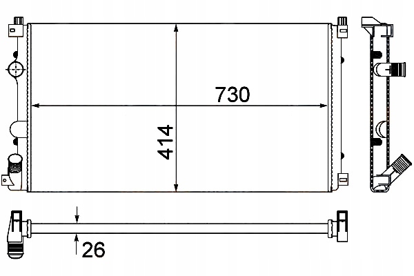 фото №2, Радиатор renault master 03- hella