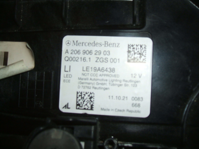 фото №14, Mercedes w206 full led лампа правая левая digital light 2069063003 2069062903