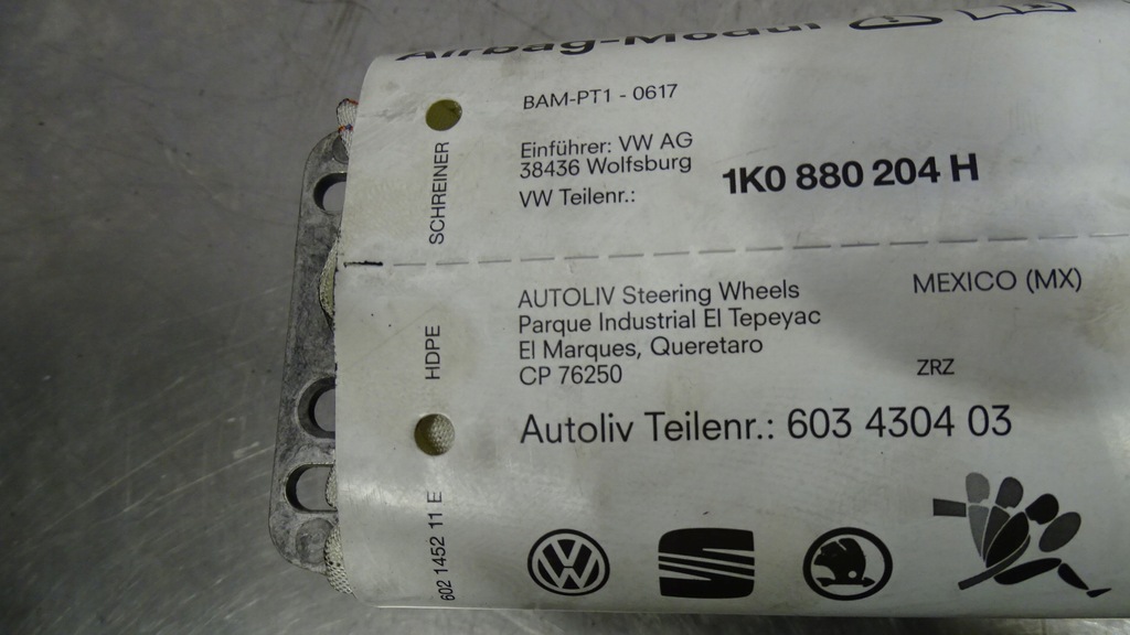 фото №7, Подушка пассажира volkswagen jetta v 1.9tdi