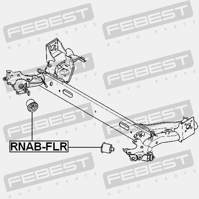 фото №6, Сайлентблок балка задний renault fluence 2010- | rnab-flr febest