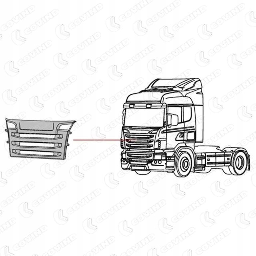 фото №2, Решітка радіатора scania r 05-
