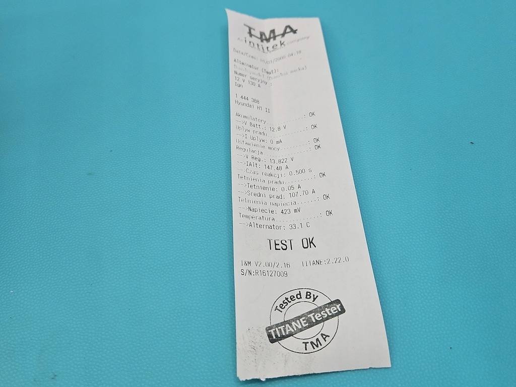 фото №7, Test генератор hyundai h1 ii 2.5 crdi d4cb