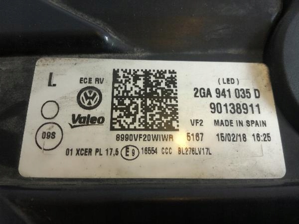 фото №7, Volkswagen оригінальний номер 2ga941035d лампа передня l