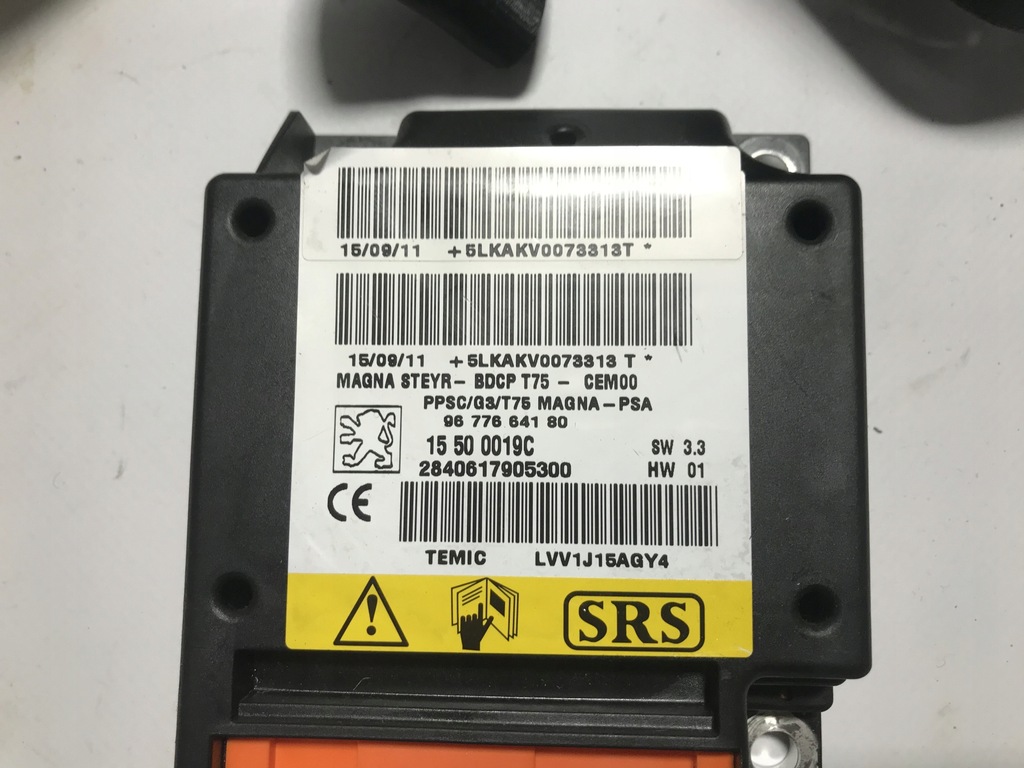 фото №1, Датчик подушек подушка безопасности peugeot rcz 10-