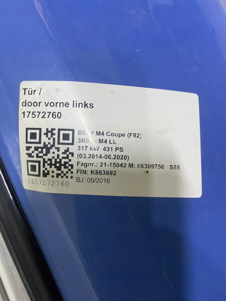 фото №4, Bmw 4 m4 f32 f33 f82 f83 дверь b68