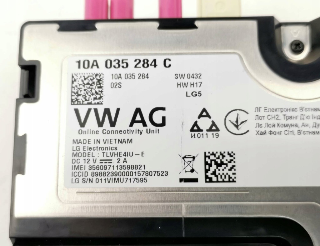 фото №8, Блок керування модуль послуг online vw id.4 id.5 skoda enyaq 10a035284c новий org