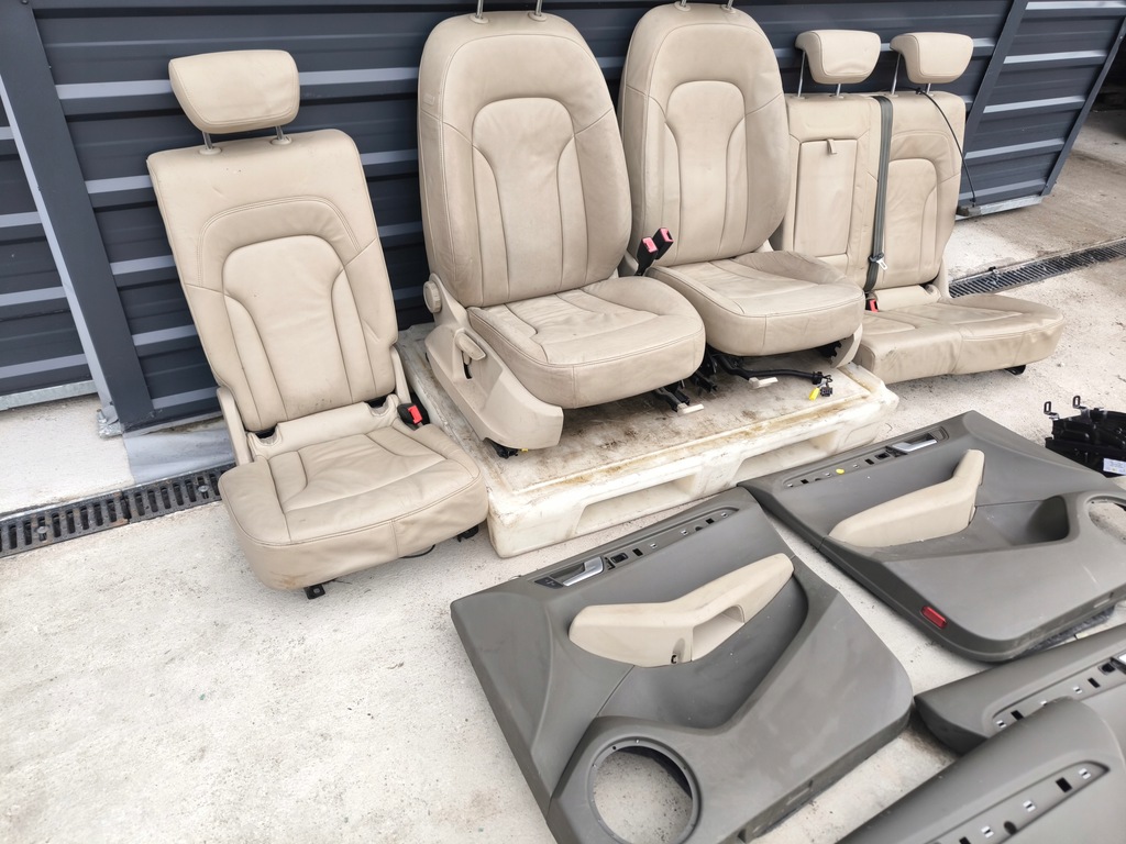 фото №12, Сидіння сидіння audi q5 8r шкіра 2008-2016 світлий комплект !!!