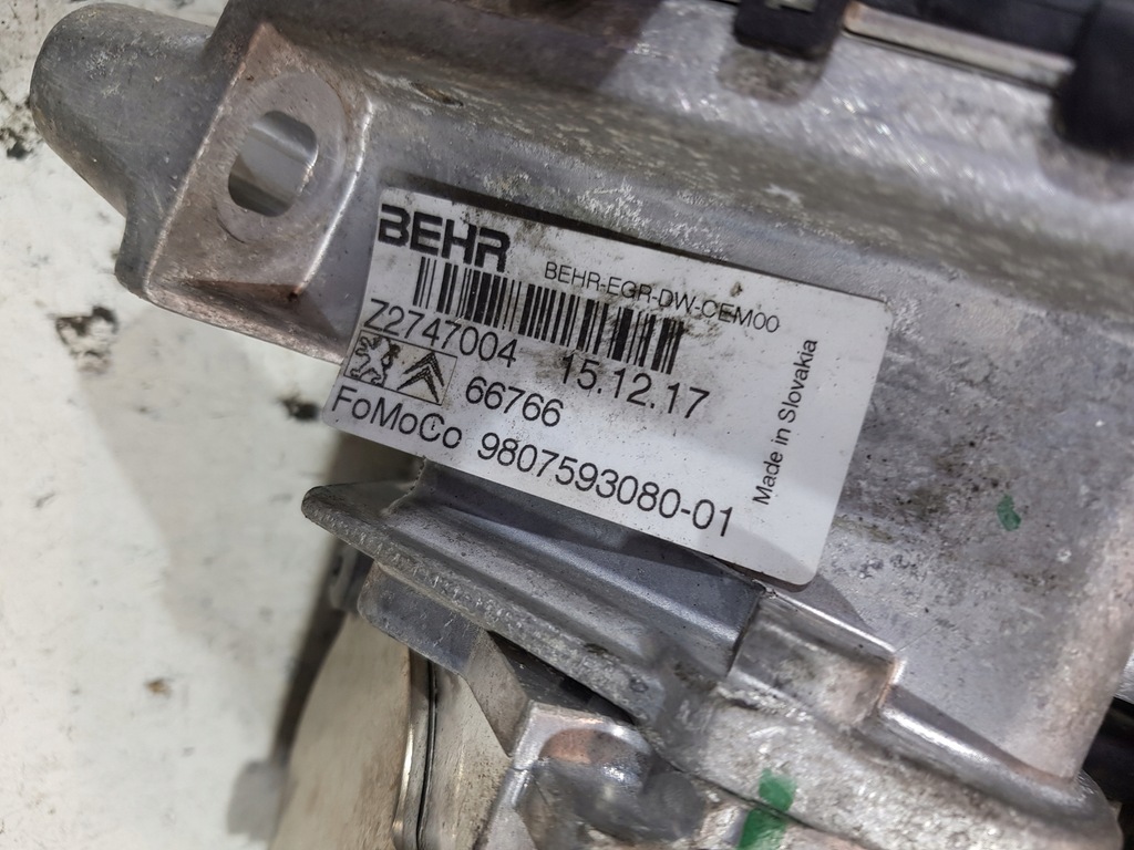 фото №12, Радиатор выхлопных газов клапан egr 9807593080 ford mondeo v 2.0 tdci t7cn